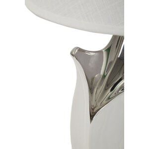 Mauro Ferretti stolná lampa Shiney E27 30x51 cm biela strieborná