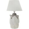 Mauro Ferretti stolná lampa Shiney E27 30x51 cm biela strieborná