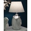 Mauro Ferretti stolná lampa Shiney E27 30x51 cm biela strieborná