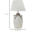 Mauro Ferretti stolná lampa Shiney E27 30x51 cm biela strieborná