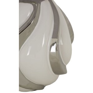 Mauro Ferretti stolná lampa Shiney E27 30x42 cm biela strieborná