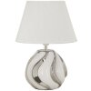 Mauro Ferretti stolná lampa Shiney E27 30x42 cm biela strieborná