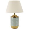 Mauro Ferretti stolná lampa Kapstadt E27 30x47 cm svetlomodrá zlatá