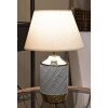 Mauro Ferretti stolná lampa Kapstadt E27 30x47 cm svetlomodrá zlatá