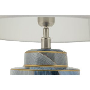 Mauro Ferretti stolná lampa Keramická Elegancia Ø 40x64 cm modrá