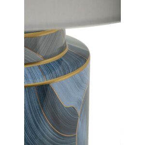 Mauro Ferretti stolná lampa Keramická Elegancia Ø 40x64 cm modrá