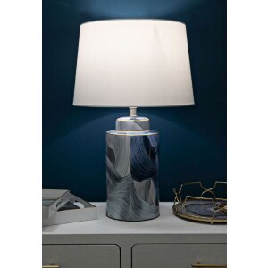 Mauro Ferretti stolná lampa Keramická Elegancia Ø 40x64 cm modrá