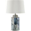 Mauro Ferretti stolná lampa Keramická Elegancia Ø 40x64 cm modrá