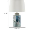 Mauro Ferretti stolná lampa Keramická Elegancia Ø 40x64 cm modrá