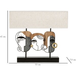Mauro Ferretti stolná lampa Pikassy Plus E27 50x17,8x45 cm viacfarebná