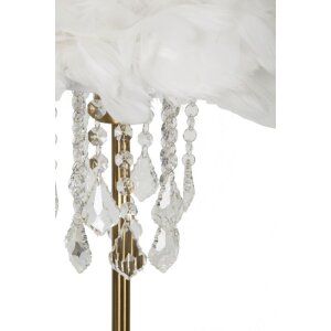 Mauro Ferretti stolná lampa Diamon E27 30x55 cm biela zlatá