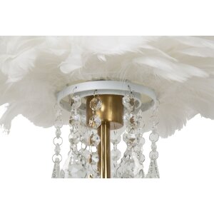 Mauro Ferretti stolná lampa Diamon E27 30x55 cm biela zlatá