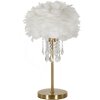 Mauro Ferretti stolná lampa Diamon E27 30x55 cm biela zlatá