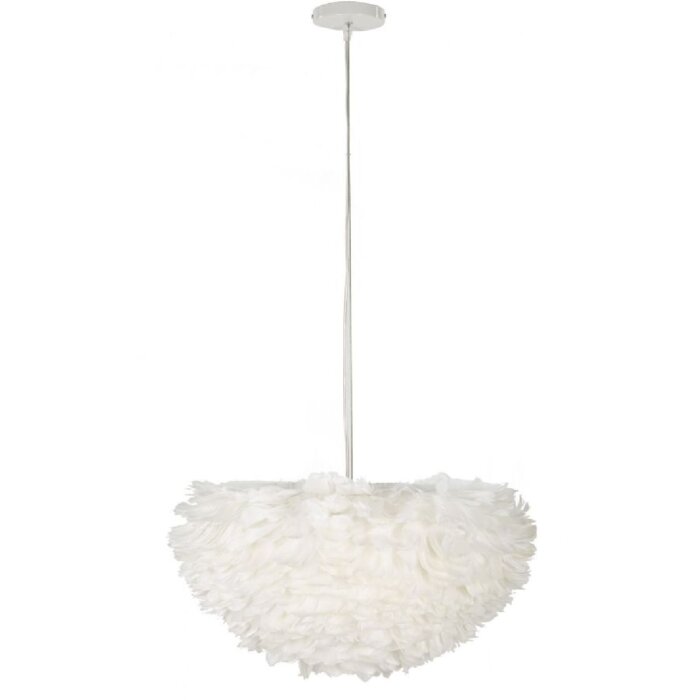 Mauro Ferretti Stropné svietidlo Feder E27 Ø 60x30 cm biele