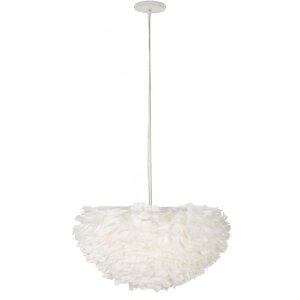Mauro Ferretti Stropné svietidlo Feder E27 Ø 60x30 cm biele
