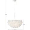 Mauro Ferretti Stropné svietidlo Feder E27 Ø 60x30 cm biele