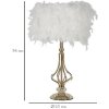 Mauro Ferretti stolná lampa Tarty E27 25x54 cm biela zlatá