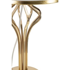 Mauro Ferretti stolná lampa Slimmy E27 28x53 cm biela zlatá