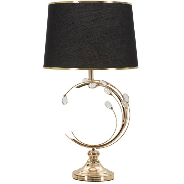 Mauro Ferretti stolná lampa Bruxelles E27 36x65 cm čierna zlatá