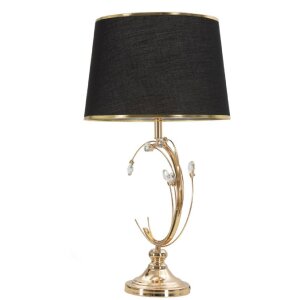 Mauro Ferretti stolná lampa Bruxelles E27 36x65 cm čierna zlatá