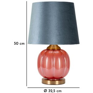 Mauro Ferretti stolná lampa Helene Ball E27 32,5x50 cm červená modrá