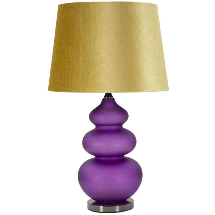 Mauro Ferretti stolná lampa Milva Drei E27 Ø 40x70 cm fialovo-žltá