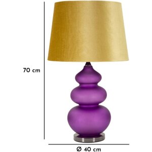 Mauro Ferretti stolná lampa Milva Drei E27 Ø 40x70 cm fialovo-žltá
