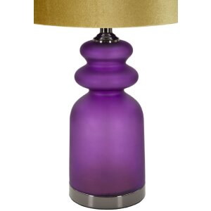 Mauro Ferretti stolná lampa Milva Zwei E27 fialová zlatá 32,5x57,5 cm