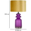 Mauro Ferretti stolná lampa Milva Zwei E27 fialová zlatá 32,5x57,5 cm