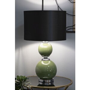 Lampka stołowa Mauro Ferretti Eva Dwa zielono czarna 38x65 cm