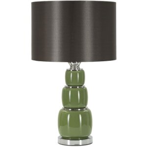 Stolná lampa Eva Drei E27 Ø 32,5x55 cm zelená čierna