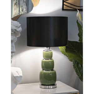 Stolná lampa Eva Drei E27 Ø 32,5x55 cm zelená čierna