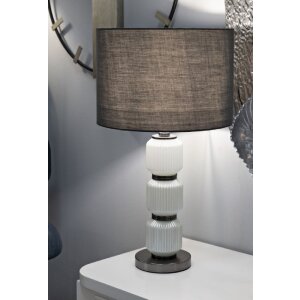 Mauro Ferretti Stolná lampa Helle Drei Biely Šedý Ø 57x32,5 cm