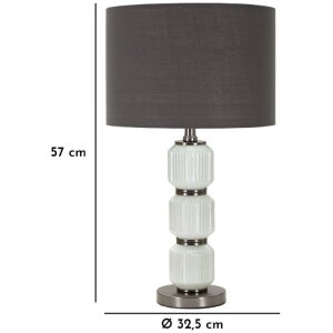 Mauro Ferretti Stolná lampa Helle Drei Biely Šedý Ø 57x32,5 cm