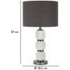 Mauro Ferretti Stolná lampa Helle Drei Biely Šedý Ø 57x32,5 cm