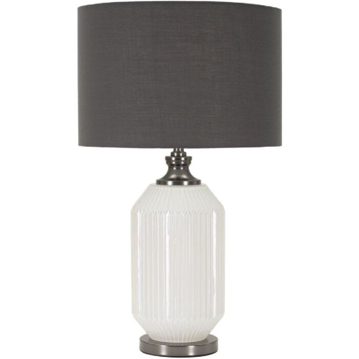 Ferretti Stolná lampa Veselosť biela šedá 37,5x65 cm