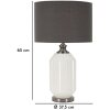 Ferretti Stolná lampa Veselosť biela šedá 37,5x65 cm