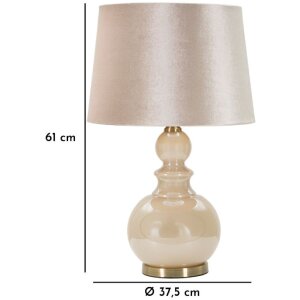 Mauro Ferretti stolná lampa Perly-Turm E27 37,5x61 cm perleťová