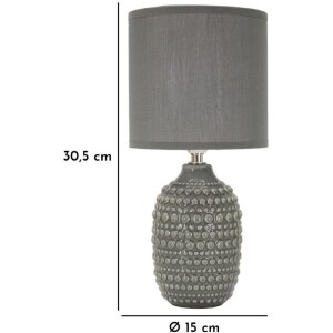 Mauro Ferretti stolná lampa Bodky E14 Ø 15x30,5 cm sivá
