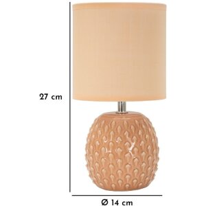 Mauro Ferretti Nočná lampa Pontus E14 Ø 14x27 cm broskyňová