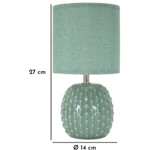 Nočná lampa Pontus E14 Ø 14x27 cm šalviovo zelená Mauro Ferretti