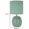 Nočná lampa Pontus E14 Ø 14x27 cm šalviovo zelená Mauro Ferretti