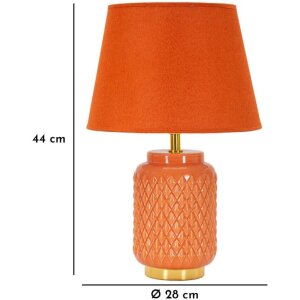 Mauro Ferretti stolná lampa štvorcová E27 28x44 cm oranžová