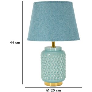 Mauro Ferretti Stolová lampa štvorcová svetlomodrá 28x44 cm