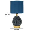 Mauro Ferretti stolná lampa Flavi, modrá, Ø 15x30,5 cm