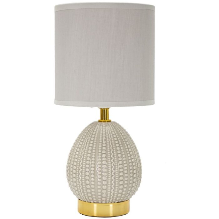 Mauro Ferretti stolná lampa Flavi E14 15x30,5 cm sivá