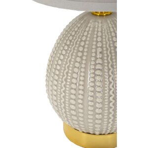 Mauro Ferretti stolná lampa Flavi E14 15x30,5 cm sivá