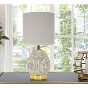 Mauro Ferretti stolná lampa Flavi E14 15x30,5 cm sivá