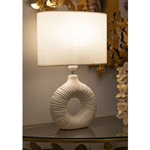 Mauro Ferretti stolná lampa Seta, biela, 28,5x15x43 cm