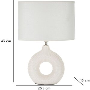 Mauro Ferretti stolná lampa Seta, biela, 28,5x15x43 cm